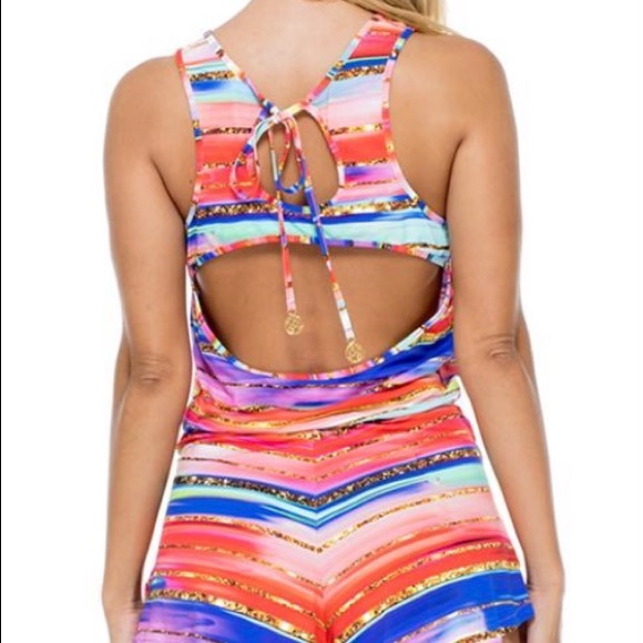 Lili Fama Bellamar Romper - NEW, NEVER WORN - Picture 2 of 4